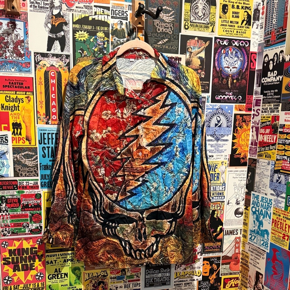 Colorful Graphic Long Sleeve grateful Dead 
Shirt